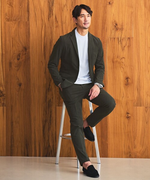 WEB限定】JUST fit コーデュロイ ナロー セットアップ -ストレッチ