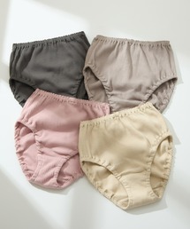 nissen（ニッセン）の「【綿と暮らす】オーガニックコットン100％リブ　ゴムが取替できる・深ばき丈ショーツ４枚組（ショーツ）」