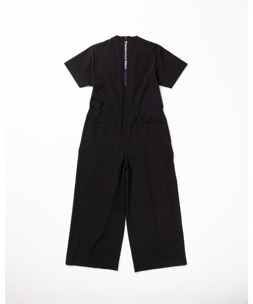 THOUSAND MILE（サウザンドマイル）の「[L's]SHORT SLEEVE ALL IN ONE NY/PU/ショートスリーブオールインワン（サロペット/オーバーオール・レディース・ブラック/チャコールグレー/ネイビー/カーキ/レンガ・FREE）」の6枚目の写真