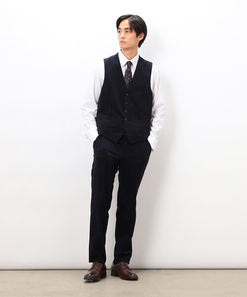 COMME CA ISM(コムサイズム)の「市松柄ドビー ドレスシャツ(ビジネスシャツ・メンズ・ホワイト・MEDIUM/SMALL/X-LARGE/LARGE)」の2枚目の写真