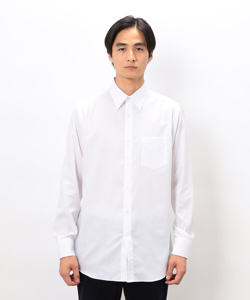 COMME CA ISM(コムサイズム)の「市松柄ドビー ドレスシャツ(ビジネスシャツ・メンズ・ホワイト・MEDIUM/SMALL/X-LARGE/LARGE)」の5枚目の写真