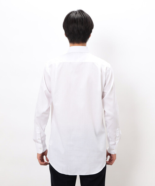 COMME CA ISM(コムサイズム)の「市松柄ドビー ドレスシャツ(ビジネスシャツ・メンズ・ホワイト・MEDIUM/SMALL/X-LARGE/LARGE)」の7枚目の写真