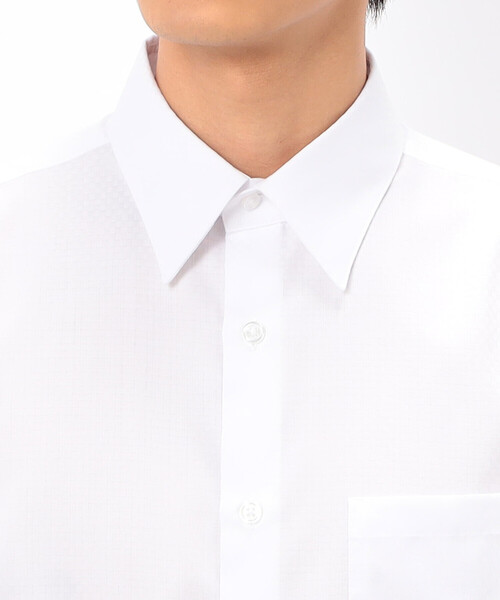COMME CA ISM(コムサイズム)の「市松柄ドビー ドレスシャツ(ビジネスシャツ・メンズ・ホワイト・MEDIUM/SMALL/X-LARGE/LARGE)」の8枚目の写真