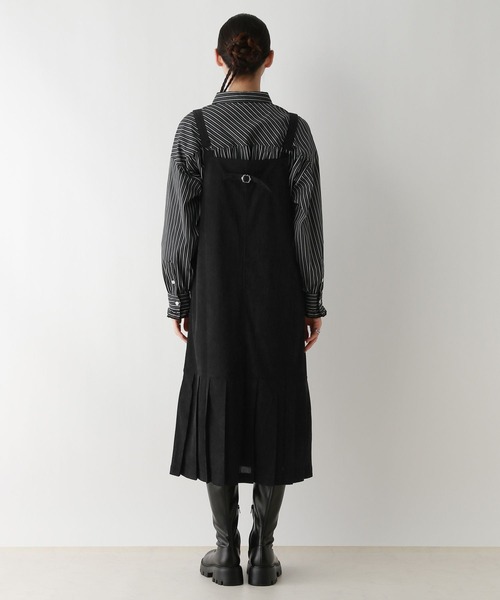 RAGEBLUE（レイジブルー）の「ホソコールプリーツジャンスカ（サロペット/オーバーオール・レディース・ブラック/ブラウン・FREE）」の10枚目の写真