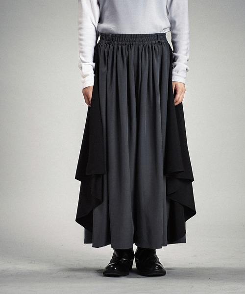 NO ID.（ノーアイディ）の「【NO ID.】Gather Baggy Drape Trousers / ギャザー バギー ドレープ トラウザーズ（スラックス・メンズ・チェック/ブラック/グレー・2/1）」の18枚目の写真