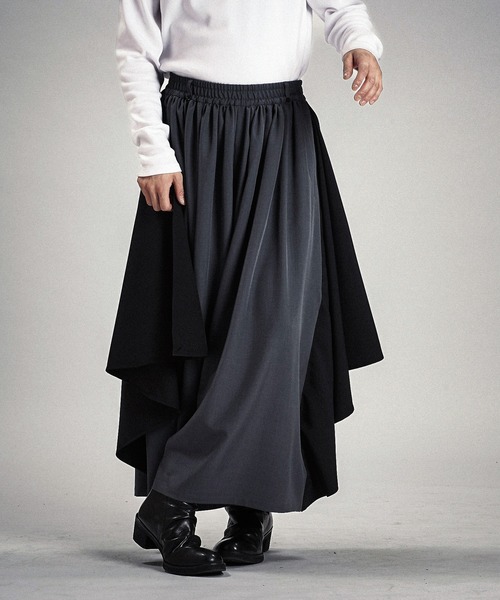 NO ID.（ノーアイディ）の「【NO ID.】Gather Baggy Drape Trousers / ギャザー バギー ドレープ トラウザーズ（スラックス・メンズ・チェック/ブラック/グレー・2/1）」の12枚目の写真