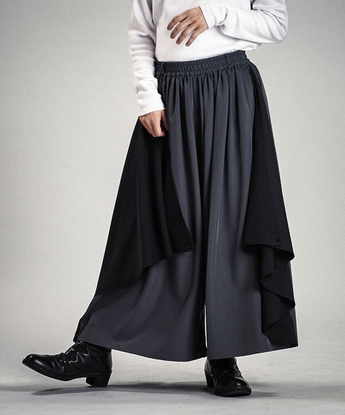 NO ID.（ノーアイディ）の「【NO ID.】Gather Baggy Drape Trousers / ギャザー バギー ドレープ トラウザーズ（スラックス・メンズ・チェック/ブラック/グレー・2/1）」の13枚目の写真