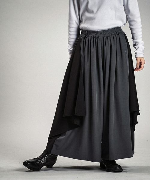 NO ID.（ノーアイディ）の「【NO ID.】Gather Baggy Drape Trousers / ギャザー バギー ドレープ トラウザーズ（スラックス・メンズ・チェック/ブラック/グレー・2/1）」の15枚目の写真