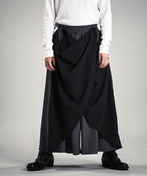 NO ID.（ノーアイディ）の「【NO ID.】Gather Baggy Drape Trousers / ギャザー バギー ドレープ トラウザーズ（スラックス・メンズ・チェック/ブラック/グレー・2/1）」の6枚目の写真