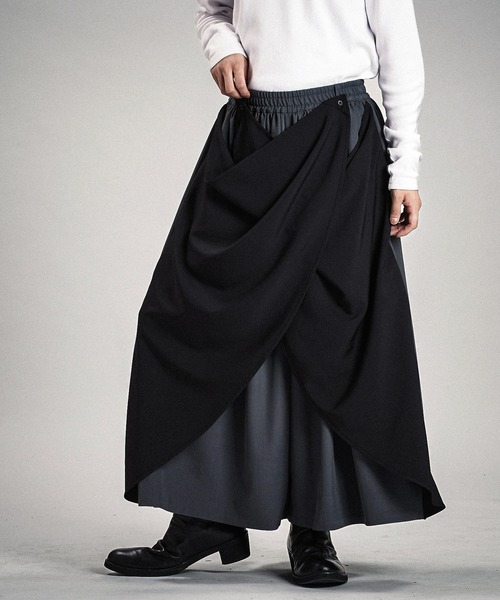 NO ID. BLACK ノーアイディー ギャザーバギードレープトラウザーズ ギャザーバギードレープトラウザーズ（スラックス）｜NO ID