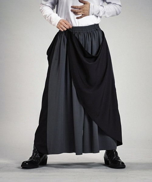 NO ID.（ノーアイディ）の「【NO ID.】Gather Baggy Drape Trousers / ギャザー バギー ドレープ トラウザーズ（スラックス・メンズ・チェック/ブラック/グレー・2/1）」の8枚目の写真