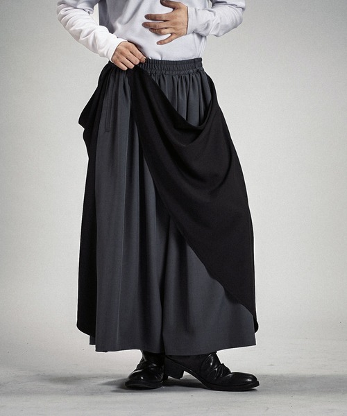 NO ID.（ノーアイディ）の「【NO ID.】Gather Baggy Drape Trousers / ギャザー バギー ドレープ トラウザーズ（スラックス・メンズ・チェック/ブラック/グレー・2/1）」の9枚目の写真