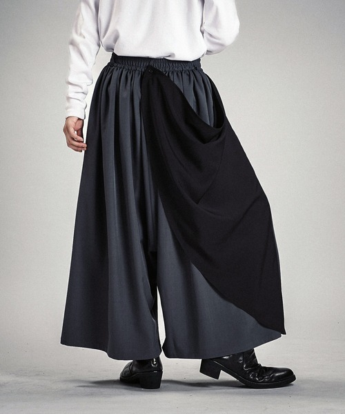 NO ID.（ノーアイディ）の「【NO ID.】Gather Baggy Drape Trousers / ギャザー バギー ドレープ トラウザーズ（スラックス・メンズ・チェック/ブラック/グレー・2/1）」の10枚目の写真