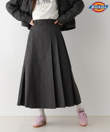 <DICKIES/ディッキーズ>ポリツイードプリーツスカート/セットアップ対応