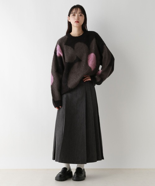 RAGEBLUE（レイジブルー）の「＜DICKIES/ディッキーズ＞ポリツイードプリーツスカート/セットアップ対応（スカート・レディース・ダークグレー/ダークブラウン・FREE）」の6枚目の写真