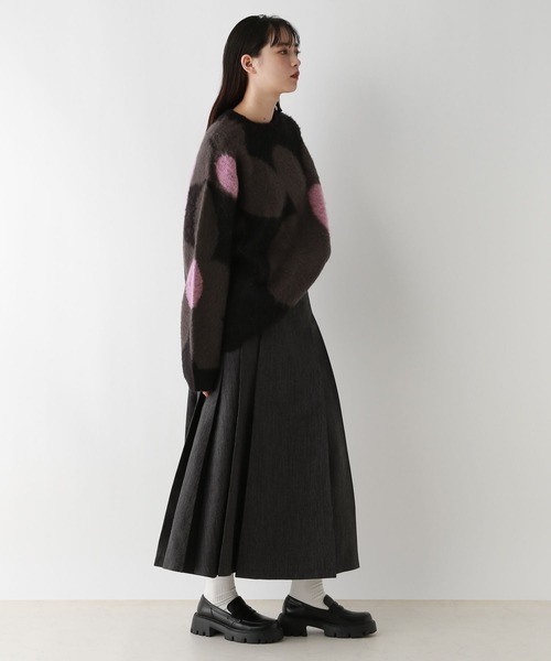 RAGEBLUE（レイジブルー）の「＜DICKIES/ディッキーズ＞ポリツイードプリーツスカート/セットアップ対応（スカート・レディース・ダークグレー/ダークブラウン・FREE）」の7枚目の写真