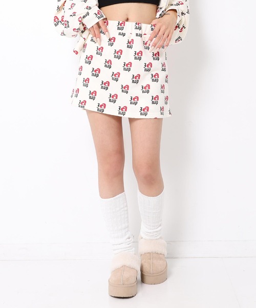 ANAP(アナップ)の「I LOVE anap 裏毛 インパン付 スウェット スカート(スカート・レディース・グレー/ピンク/アイボリー・F)」の5枚目の写真