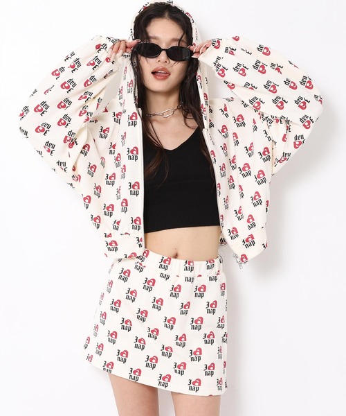 ANAP(アナップ)の「I LOVE anap 裏毛 インパン付 スウェット スカート(スカート・レディース・グレー/ピンク/アイボリー・F)」の6枚目の写真