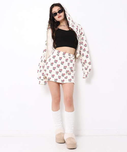 ANAP(アナップ)の「I LOVE anap 裏毛 インパン付 スウェット スカート(スカート・レディース・グレー/ピンク/アイボリー・F)」の7枚目の写真