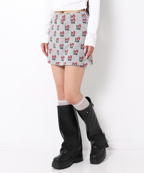 ANAP(アナップ)の「I LOVE anap 裏毛 インパン付 スウェット スカート(スカート・レディース・グレー/ピンク/アイボリー・F)」の8枚目の写真