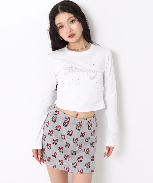 ANAP(アナップ)の「I LOVE anap 裏毛 インパン付 スウェット スカート(スカート・レディース・グレー/ピンク/アイボリー・F)」の9枚目の写真