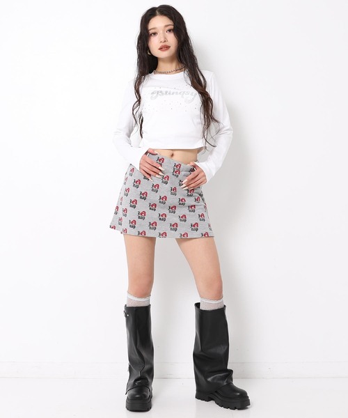 ANAP(アナップ)の「I LOVE anap 裏毛 インパン付 スウェット スカート(スカート・レディース・グレー/ピンク/アイボリー・F)」の10枚目の写真