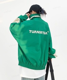韓国ファッション TUANORTSA配色スポーツブルゾン