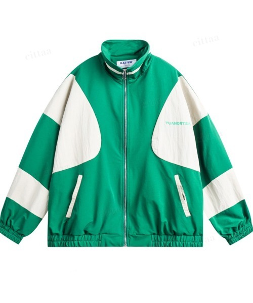 Dalfwin（ダールフィン）の「韓国ファッション TUANORTSA配色スポーツブルゾン（ブルゾン・レディース・グリーン/ブルー・FREE）」の11枚目の写真