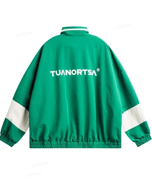 Dalfwin（ダールフィン）の「韓国ファッション TUANORTSA配色スポーツブルゾン（ブルゾン・レディース・グリーン/ブルー・FREE）」の12枚目の写真