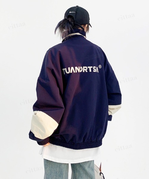 Dalfwin（ダールフィン）の「韓国ファッション TUANORTSA配色スポーツブルゾン（ブルゾン・レディース・グリーン/ブルー・FREE）」の21枚目の写真