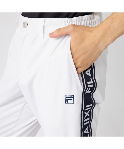 FILA GOLF(フィラゴルフ )の「FILA GOLF フィラゴルフ ゴルフウェア ワンポイント ロゴ サイドライン入り ストレッチ 防風 軽量 ボンディングロングパンツ(その他パンツ・メンズ・ブラック/ホワイト・LL/M/3L/L)」の12枚目の写真