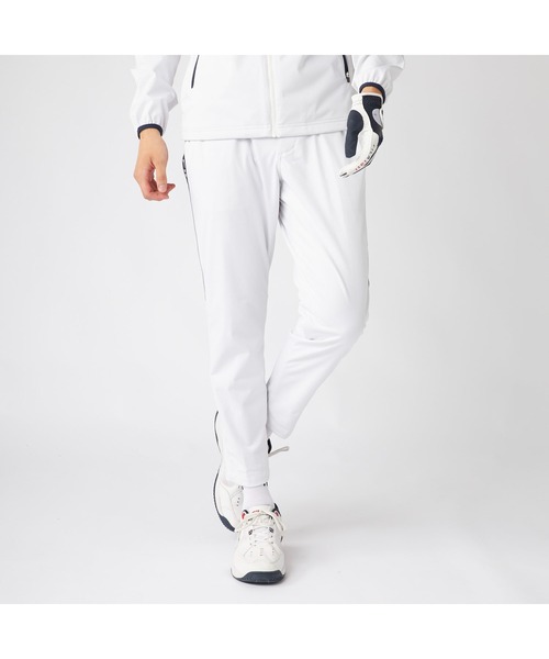 FILA GOLF(フィラゴルフ )の「FILA GOLF フィラゴルフ ゴルフウェア ワンポイント ロゴ サイドライン入り ストレッチ 防風 軽量 ボンディングロングパンツ(その他パンツ・メンズ・ブラック/ホワイト・LL/M/3L/L)」の3枚目の写真