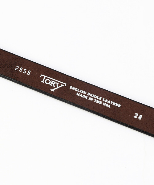 FREAK'S STORE（フリークスストア）の「TORY LEATHER/トリーレザー NICKEL D RING & BUCKLE/ニッケル Dリング バックル ベスト（ベルト・レディース・ブラウン/ブラック・28）」の3枚目の写真