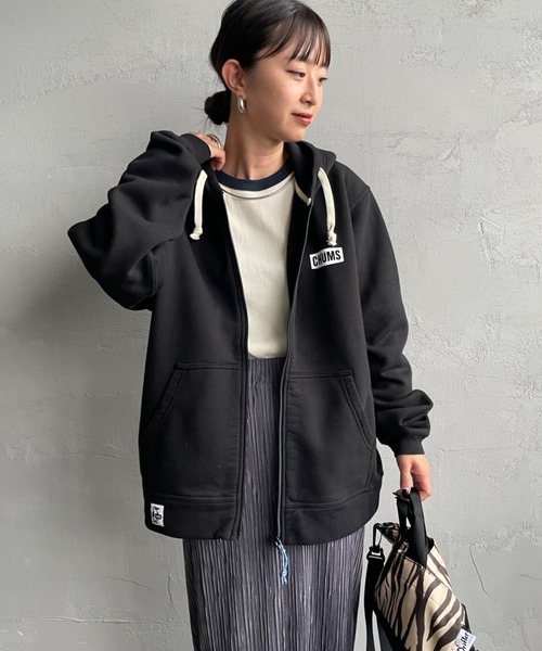 CHUMS（チャムス）の「【WEB限定】[CHUMS/チャムス] BOOBY バックプリント ジップパーカー（スウェット・レディース・ブラック/グレー・M/L）」の21枚目の写真