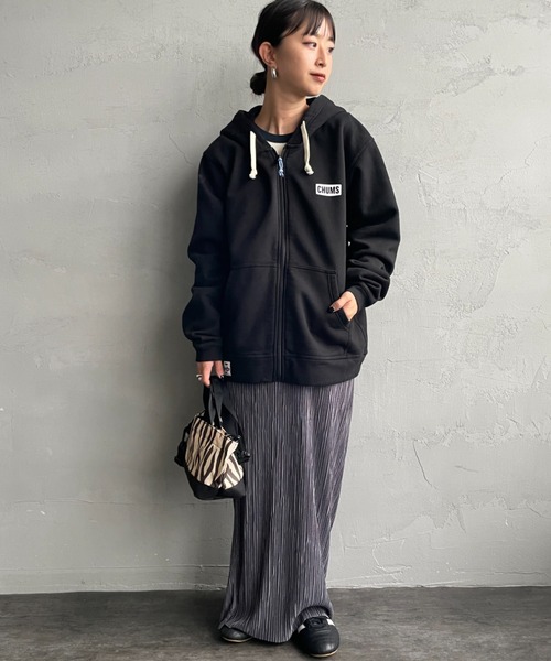 CHUMS（チャムス）の「【WEB限定】[CHUMS/チャムス] BOOBY バックプリント ジップパーカー（スウェット・レディース・ブラック/グレー・M/L）」の22枚目の写真