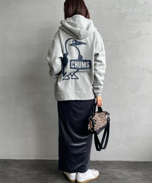 CHUMS（チャムス）の「【WEB限定】[CHUMS/チャムス] BOOBY バックプリント ジップパーカー（スウェット・レディース・ブラック/グレー・M/L）」の19枚目の写真