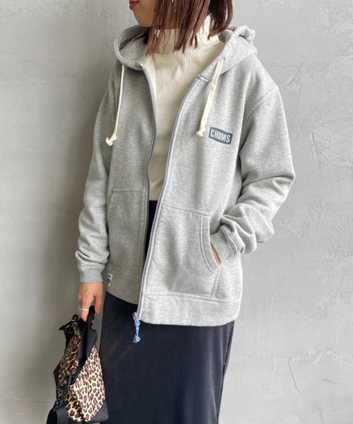 CHUMS（チャムス）の「【WEB限定】[CHUMS/チャムス] BOOBY バックプリント ジップパーカー（スウェット・レディース・ブラック/グレー・M/L）」の5枚目の写真