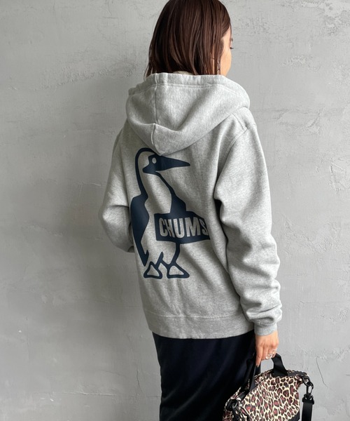 CHUMS（チャムス）の「【WEB限定】[CHUMS/チャムス] BOOBY バックプリント ジップパーカー（スウェット・レディース・ブラック/グレー・M/L）」の6枚目の写真
