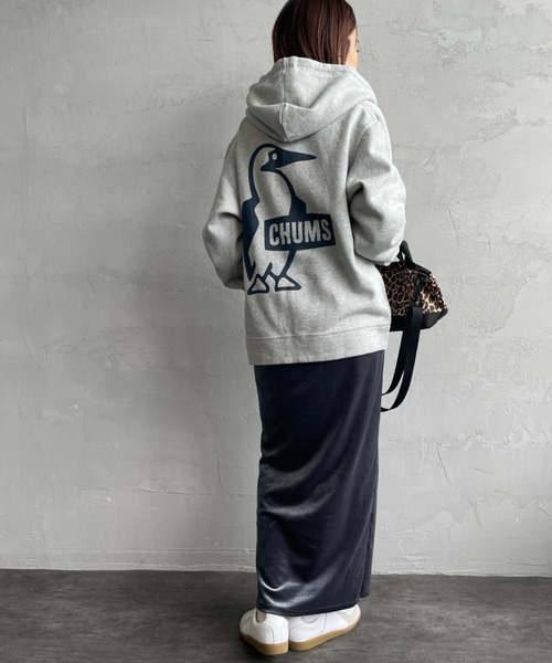 CHUMS（チャムス）の「【WEB限定】[CHUMS/チャムス] BOOBY バックプリント ジップパーカー（スウェット・レディース・ブラック/グレー・M/L）」の9枚目の写真