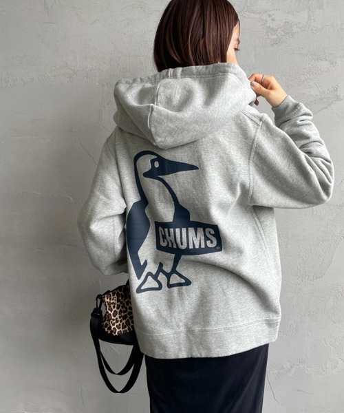 CHUMS（チャムス）の「【WEB限定】[CHUMS/チャムス] BOOBY バックプリント ジップパーカー（スウェット・レディース・ブラック/グレー・M/L）」の3枚目の写真
