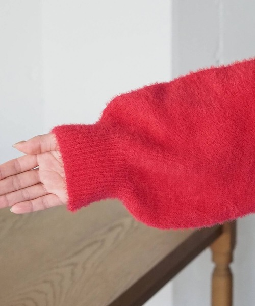 セール】フェザーフリルクロスプルオーバー（ニット/セーター