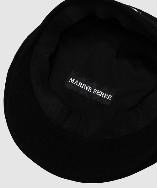 MARINE SERRE ブラック ベレー帽 Marine Serre ムーン ベレー帽 | ブラック | FARFETCH JP