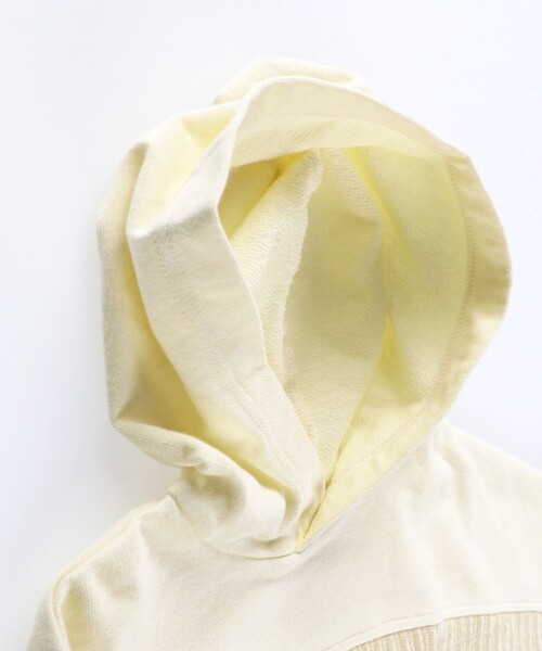 BRANSHES（ブランシェス）の「【おそろい】異素材切り替えパーカー（パーカー・キッズ・アイボリー/ネイビー・90/150/140/100/110/120/130）」の8枚目の写真