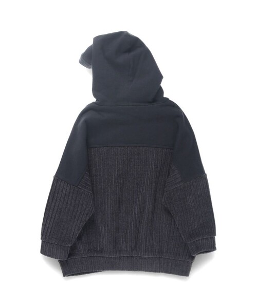 BRANSHES（ブランシェス）の「【おそろい】異素材切り替えパーカー（パーカー・キッズ・アイボリー/ネイビー・90/150/140/100/110/120/130）」の16枚目の写真