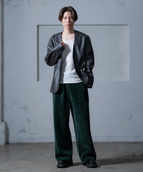 improves（インプローブス）の「太コーデュロイ ワイドパンツ（その他パンツ・メンズ・ブラック/ダークグリーン/モカ/チャコール・MEDIUM/LARGE）」の10枚目の写真