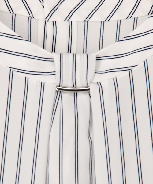 MICO COULIER(ミコクリエ)の「ジョーゼットストライプブラウス(シャツ/ブラウス・レディース・ホワイト系その他/ブルー系その他・38)」の16枚目の写真