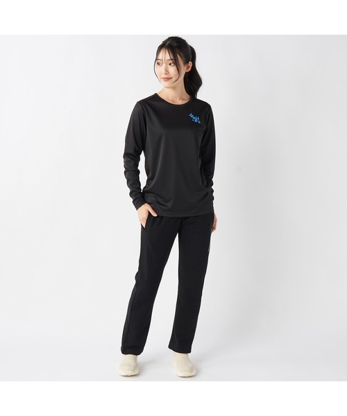 marie claire(マリ・クレール)の「marie claire sports マリクレールスポーツ 配色 手書き ブランド ロゴ 裏毛 スウェットパンツ ロングパンツ(スウェットパンツ・レディース・ブラック/カーキ/ブルー・M/L/LL)」の19枚目の写真