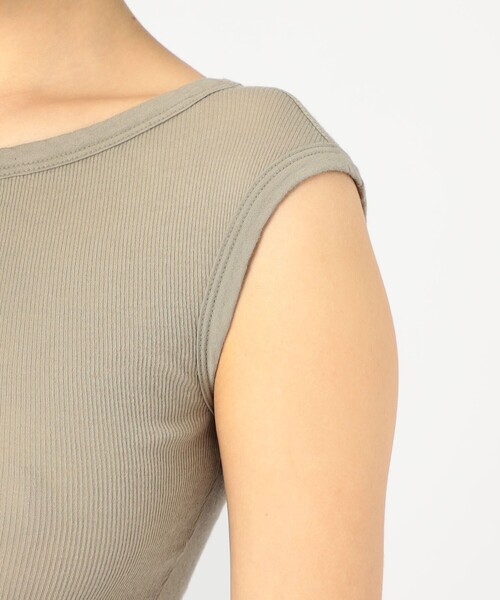 JAMES PERSE(ジェームスパース)の「コットンカシミヤブレンド ボートネックトップス WVA3206(Tシャツ/カットソー・レディース・ブラック/ベージュ・0)」の9枚目の写真