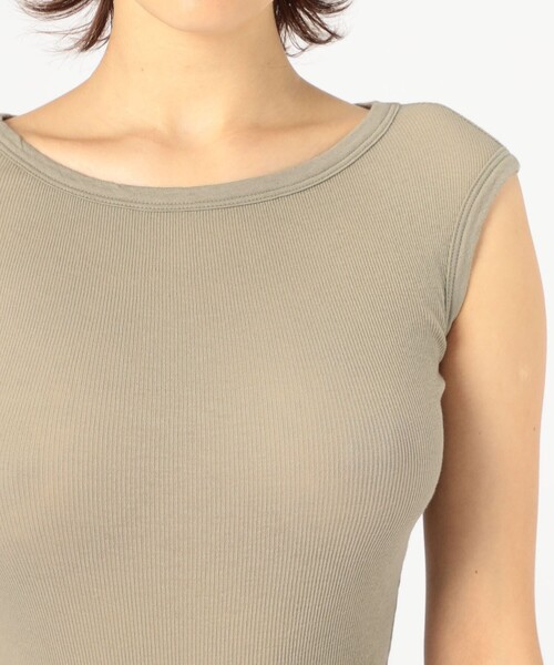 JAMES PERSE(ジェームスパース)の「コットンカシミヤブレンド ボートネックトップス WVA3206(Tシャツ/カットソー・レディース・ブラック/ベージュ・0)」の11枚目の写真