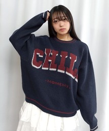 Lots of Love（ロッツオブラブ）の「CHILLロゴジャガードニットプルオーバー（ニット/セーター）」